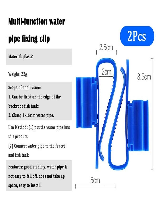 NGe 3Pcs Adjustable Fish Tank Water Hose Holder Water Tube Clamp Fixed Clip Aquarium Pipe Holder (1 Curved Shape, 2 Straight) - Image 3
